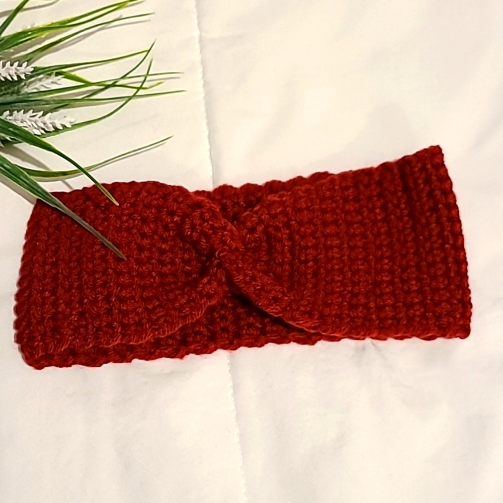 Headband earwarmers cozy and soft new color red, size adults